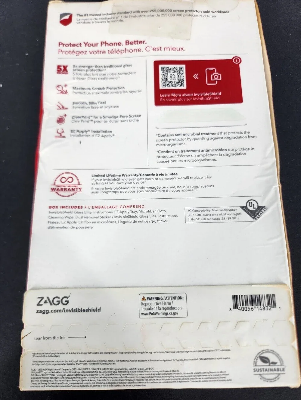 ZAGG Glass Elite Screen Protector for Samsung Galaxy S21 FE 5G - New In Box